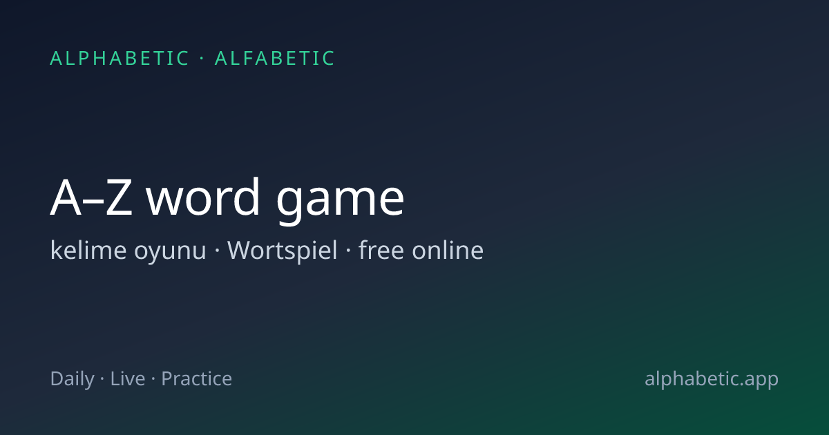 Alphabetic